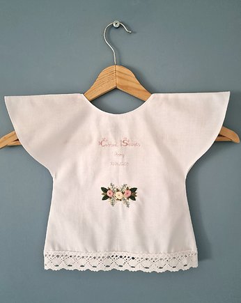 Szatka z personalizacją i motywem kwiatowym + okapnik, mimimali