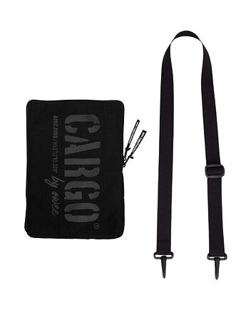 Czarne etui na laptopa z pasem MEDIUM, CARGO by OWEE