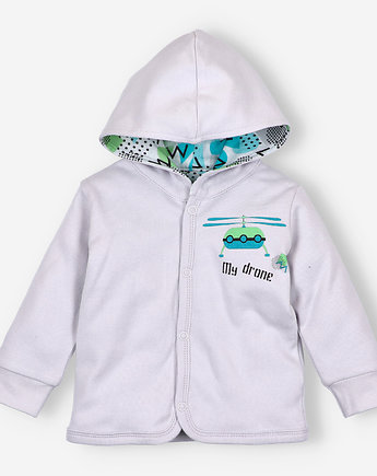 Dwustronna bluza niemowlęca  DRONE z bawełny organicznej dla chłopca, Nini