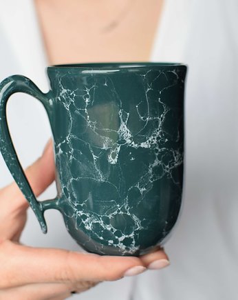 Kubek  Zielony Marmur Ceramiczny 300ml, Ceramika Ciepliki