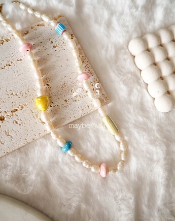 Naszyjnik z pereł naturalnych z ceramiką, Maybe Jwlr