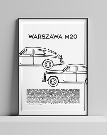 Plakat Polska Motoryzacja - Warszawa M20, Peszkowski Graphic