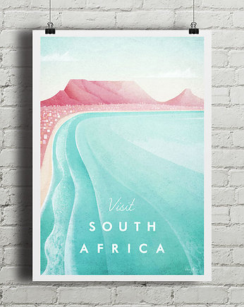 Południowa Afryka - vintage plakat, minimalmill