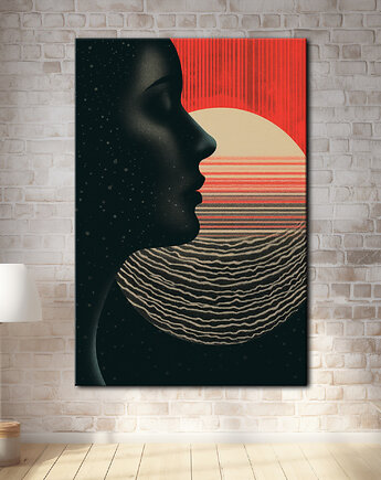 Pył księżycowy - Plakat - Druk - Kolaż, Abstrakcja, Surrealizm, Loft #15, Black Sapphire Art