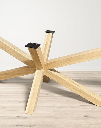 Nogi drewniane do stołu STAR , Stelaż stołu, podstawa  dębowa, DEKA Furniture