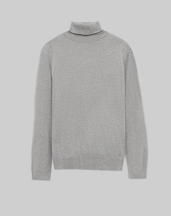 Sweter męski golf goito szary2, BORGIO