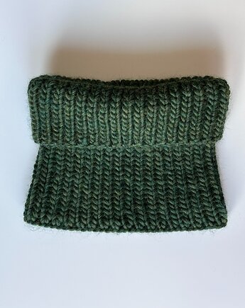 Gruby komin wełniany - zielony, Kocie Motki