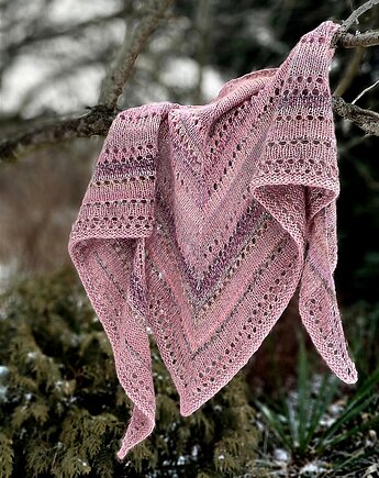 Przedwiośnie 4 / chusta z jedwabiem, agat handmade