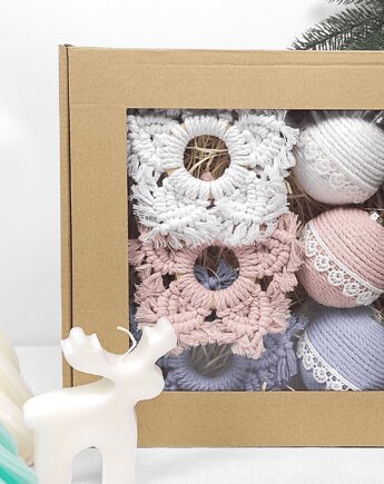 Bombki na Choinkę Box, makrama ryneczek
