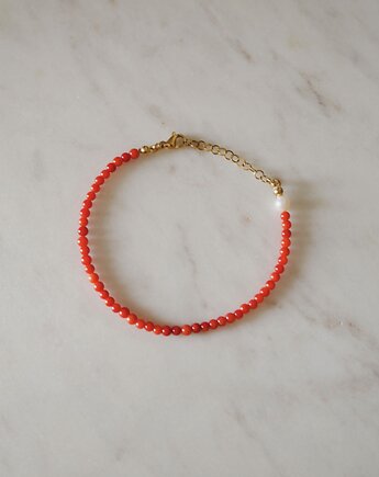 Bransoletka z kamieni naturalnych koral, MAYBEJWLR