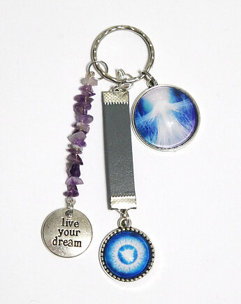 Breloczek, talizman - Uwolnienie, czakra gardła, ametyst