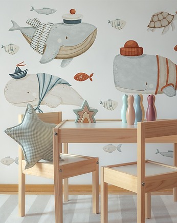 Sea Voyage - Marynarskie Naklejki Do Pokoju Dziecka, Zestaw 8, OSOBY - Prezent dla emeryta