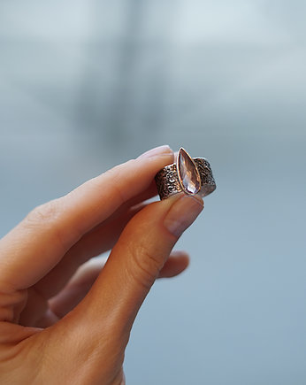 Pierścionek z kamieniem księżycowym w komplecie z obrączkami, OSOBY - Prezent dla ukochanej