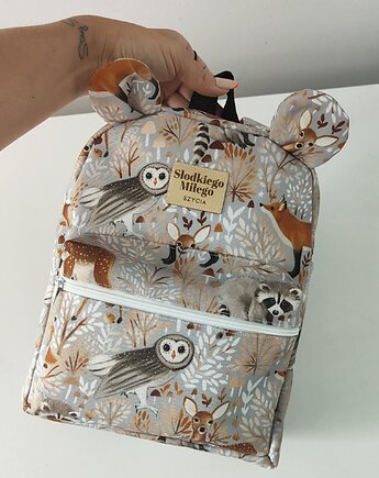 Plecaczek Misio Forest Animals - plecak miś dla przedszkolaka, Słodkiego Miłego Szycia