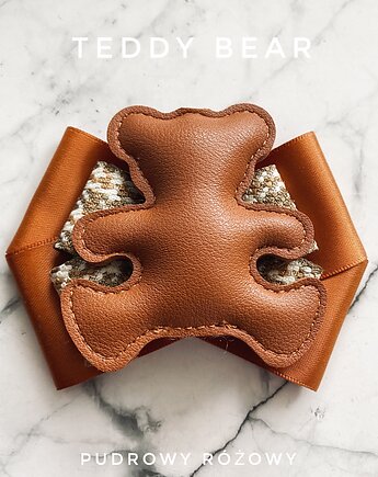 Kolekcja Teddy Bear / Brosza z Misiem New Art, Pudrowy Różowy