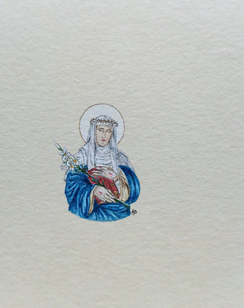 Święta Katarzyna, portrety świetych na chrzest, atelier Brocante