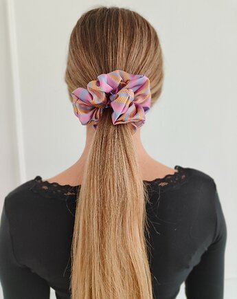Gumka jedwabna, scrunchie, pink lemoniade MAXI, Capillum