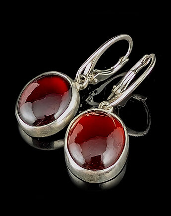 Kolczyki srebrne ogniste granaty, Pracownia Neores