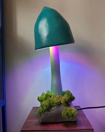 Poświetlany grzybek- lampka "Turkusik", Art Light Studio