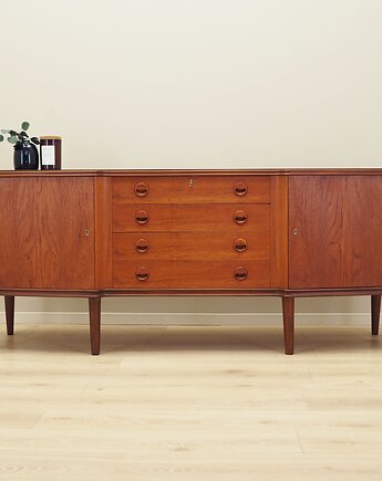 Sideboard tekowy, duński design, lata 60, produkcja: Dania, Przetwory design