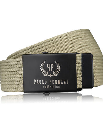 Pasek męski 125 cm parciany pasek do spodni męski Paolo Peruzzi PW-27-125, Paolo Peruzzi