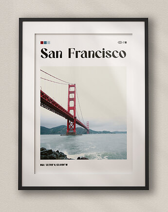 Minimalistyczny plakat San Francisco USA - Do salonu, sypialni, biura, DAPIDOKA