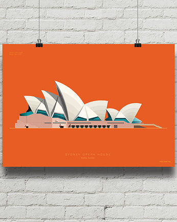 Sydney Opera House - plakat giclee art, minimalmill