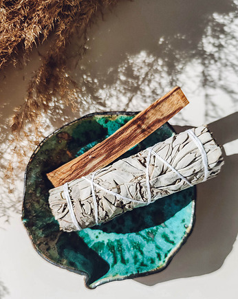 Zestaw na kadzidła: Patera Shapes, Palo Santo, Biała Szałwia, ArtStyl Pracownia Ceramiki