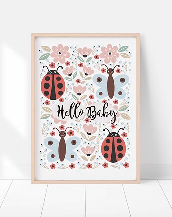 Plakat dziecięcy  - Biedronka i Motylek, Mint In Paper