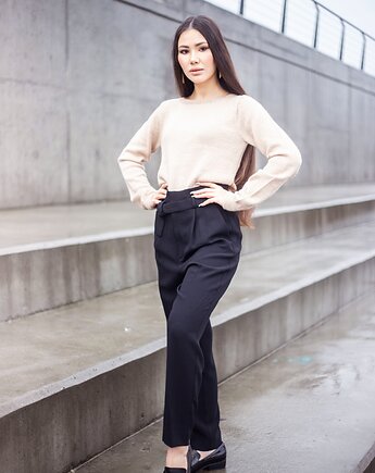 Damski sweter z wełny alpaki Crema, Asombro