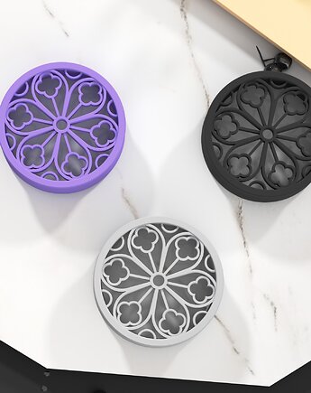 Tunele do uszu 20-100mm gotycka rozeta  / czarne / 14 kolorów, plugi siodłowe, Spirit Of Copper