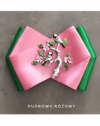 Brosza z drzewem. Natura NEW, Pudrowy Różowy