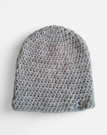 Ciepła czapka z wełny i alpaki- naturalny melanż, Malowane Nitki