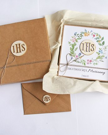 Kartka, personalizacja, pudełko, koperta : wianuszek