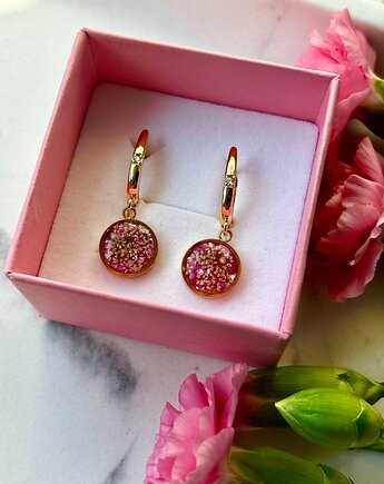 Kolczyki różowa wiosna, Frant Art Jewellery