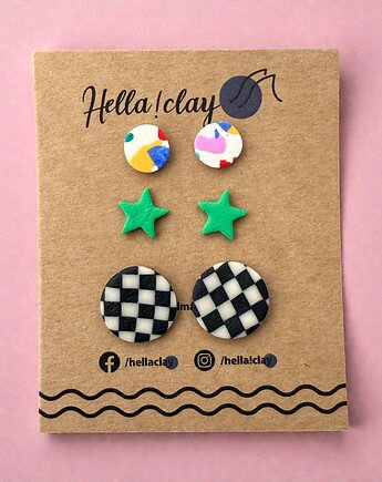 Minikolczyki 3pack, Hellaclay