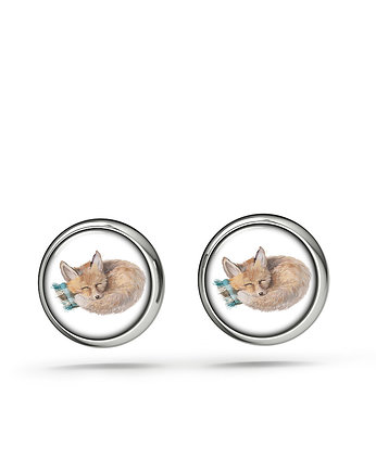 Kolczyki sztyfty - Lisek - mini, yenoo