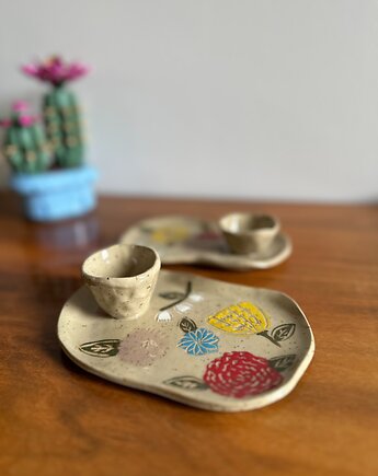 Zestaw 2 kieliszków na jajko, Glina & Lina