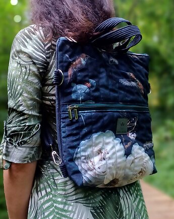 Plecak damski 2w1 w kwiaty i kolibry Amazonia, sabi tatka