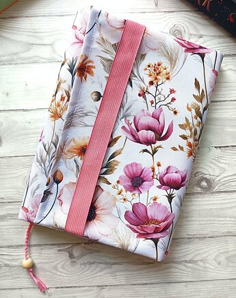 Etui otulacz na książkę wzór kwiaty, Craft Stories