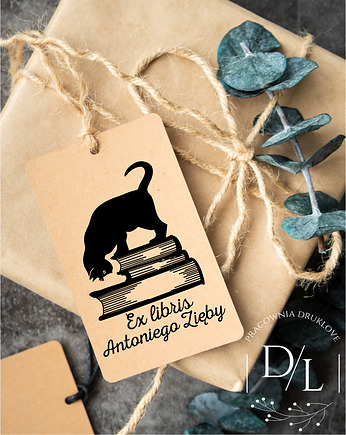 Stempel Ex Libris Exlibris personalizowany Kot 18, DrukLove