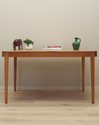 Stół dębowy, duński design, lata 70, produkcja: Dania, Przetwory design