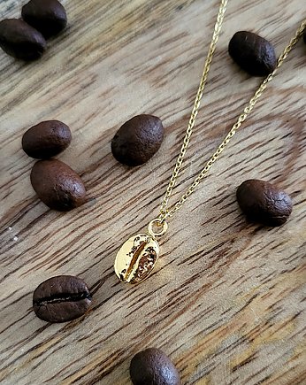 COFFEE- naszyjnik srebro złocone 24K, ISSI Jewelry