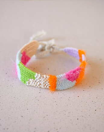 Bransoletka tkana na krośnie - Słońcem Tkane, Słońcem Tkane