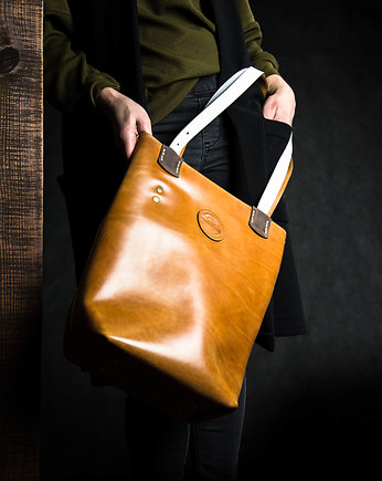 Skórzana torba ręcznie wykonana Zuza rozmiar M, Ladybuq Art Studio