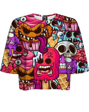 DR.CROW T-shirt Krótki CROP Dessert Monsters, DrCrow
