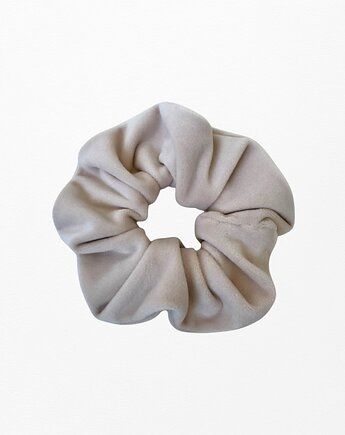 Gumka frotka scrunchie welurowa beżowa, Zdunetti