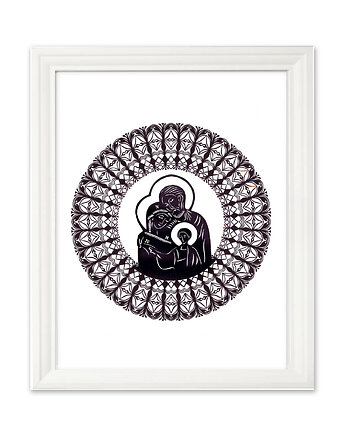 ŚWIĘTA Rodzina (Kurpie Art Papercut), na ludowo