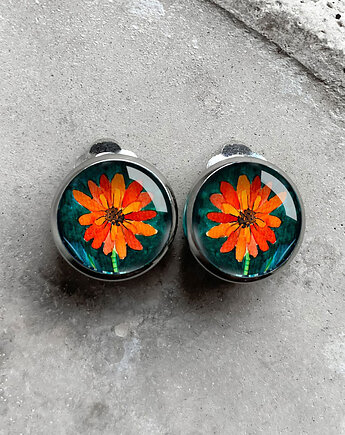 Orange flower klipsy na imieniny, muamua design