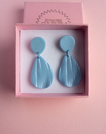 Kolczyki listki z fakturą, Dwie Gliny